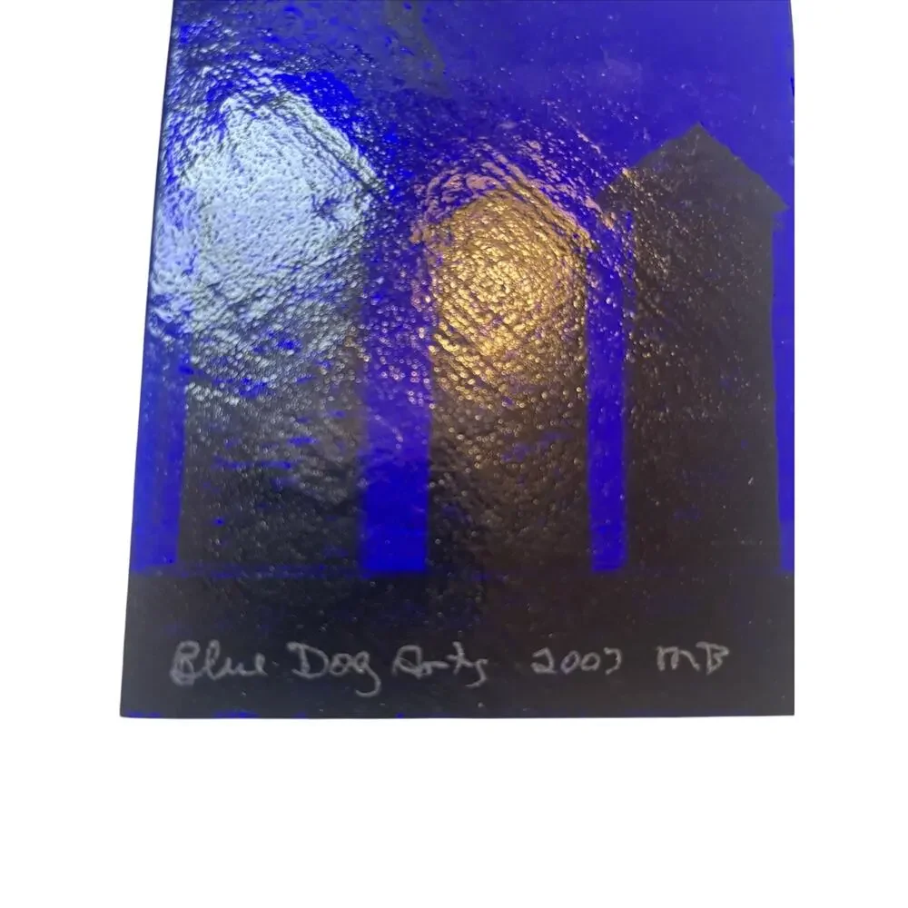 Blue Dog Arts Art Glass Plaque